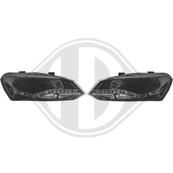 HD Tuning Koplampen Black set voor VW Polo V Hatchback (6R1, 6C1)  2206686