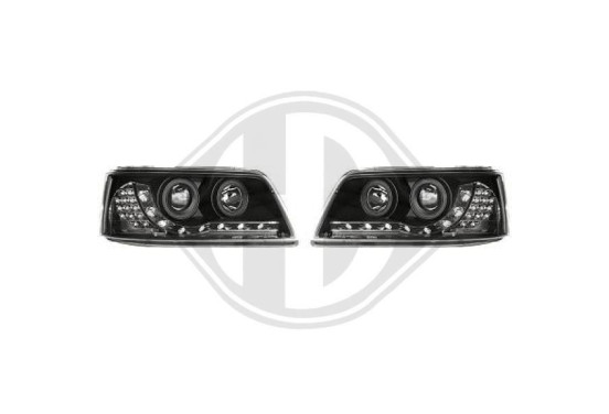 Koplampen VW Transporter T5 03-10 LED zwart 2272485