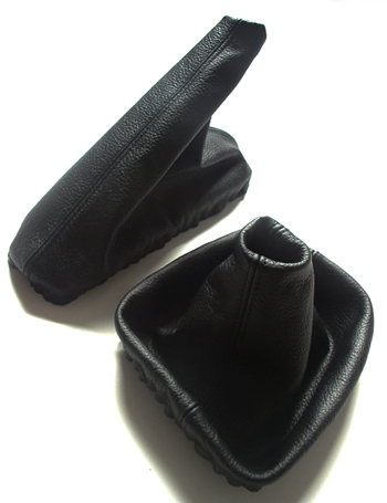 ECHT Leder pookhoes Bmw E46  1998-2005 (optie met handremhoes)