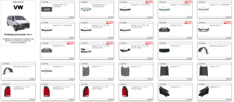 Standaard T6 Multivan/Caravelle 19->>