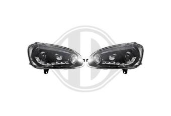 Design koplampset SET COMPLEET 03-08 Helderglas/Zwart