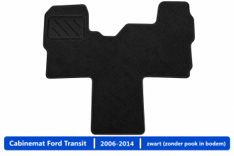 Cabinemat Ford Transit Campermat bouwjaar 2006-2014 (Zwart)