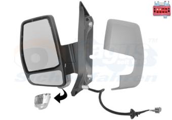 Buitenspiegel Ford Transit LINKS, Elektrisch, Verwarmbaar, Primer, 6 pins