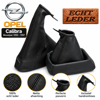 Echt Leder Pookhoes & Handremhoes Opel Calibra Bj 1990-1997