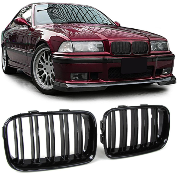 Grill Nierenset voor BMW E36 3-serie Zwart 1991-1996