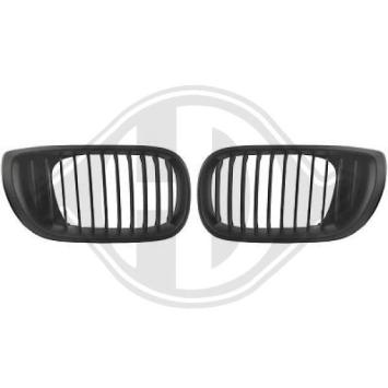 Grill Nierenset voor BMW 3-serie Zwart 2001-2005