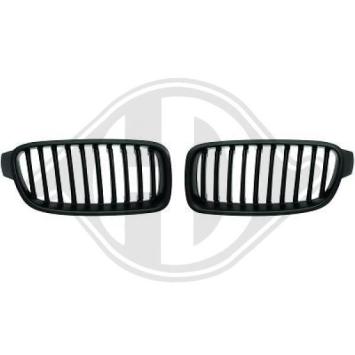 Grill Nierenset voor BMW 3 Sedan (F30, F80) Zwart 2011-2018