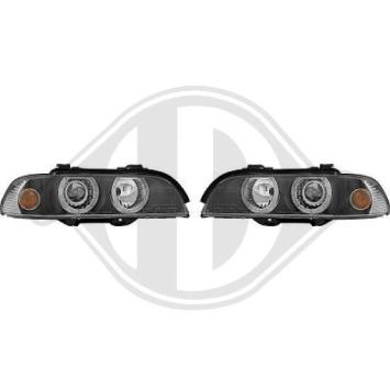 Koplampset Facelift XENON Zwart Transparant E39 2000-2003