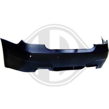 M 5 Achterbumper BMW E60 voor voertuigen met park distance control, Glad, Tuning sport bumper, Met toebehoren, met sensorhouder 1224456