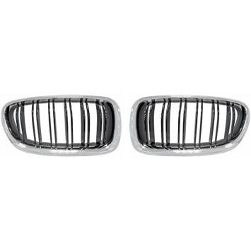 Grill Nierenset BMW F10 F11 Chroom Zwart 1225640 2013-2017