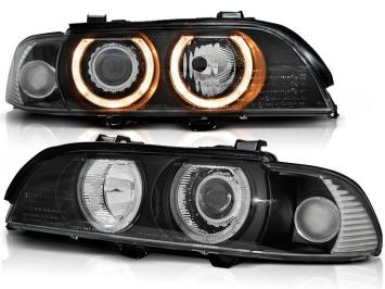 Koplampset Facelift XENON Zwart Transparant E39 2000-2003