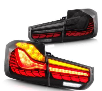 OLED Black line look achterlichten passend voor BMW 3 serie F30 en M3 F80
