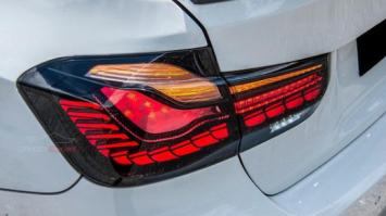 OLED Black line look achterlichten passend voor BMW 3 serie F30 en M3 F80