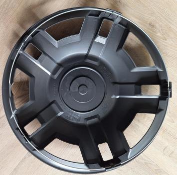 Wieldoppen Fiat Ducato 15 inch Zwart Rood logo (set van 4 stuks)