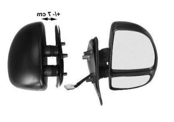 Buitenspiegel Fiat, Peugeot, Citroen, Rechts, Elektrisch, Verwarmd, (2000-2006) KORTE ARM