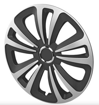 Wieldoppen set Zilver-Zwart 16 Inch
