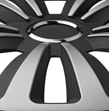 Wieldoppen set Zilver-Zwart 16 Inch