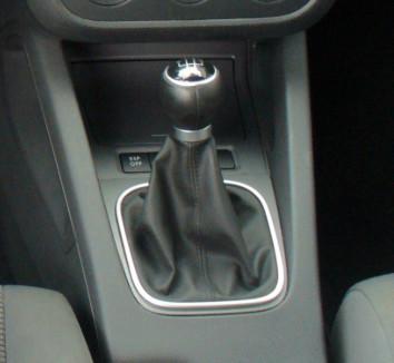 Volkswagen Golf 5-6 Pookknop LEDER met Lederen Hoes 6 bak(LAATSTE!)