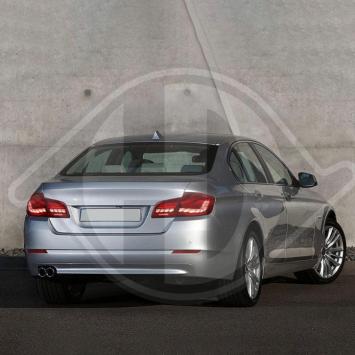 Achterlichten set BMW 5-Serie F10 2010-2017 Dynamisch 3D O-LED donker rood