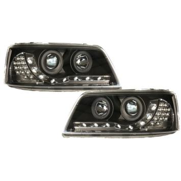 Koplampen VW Transporter T5 03-10 LED zwart 2272485