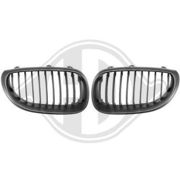 Grill Nierenset BMW 5 Serie E60 E61 mat zwart 2003-2007